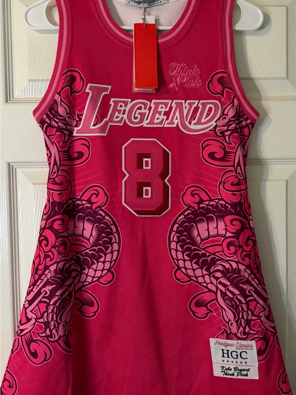 Kobe Bryant jersey dress with pockets Pink